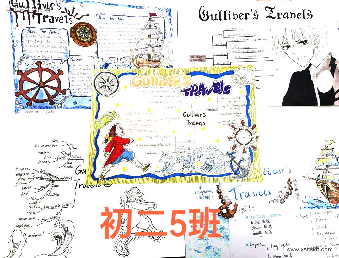 初二英语《格列佛游记》思维导图欣赏-第3张