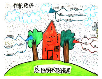 三年级语文课文《总也倒不了的老屋》思维导图